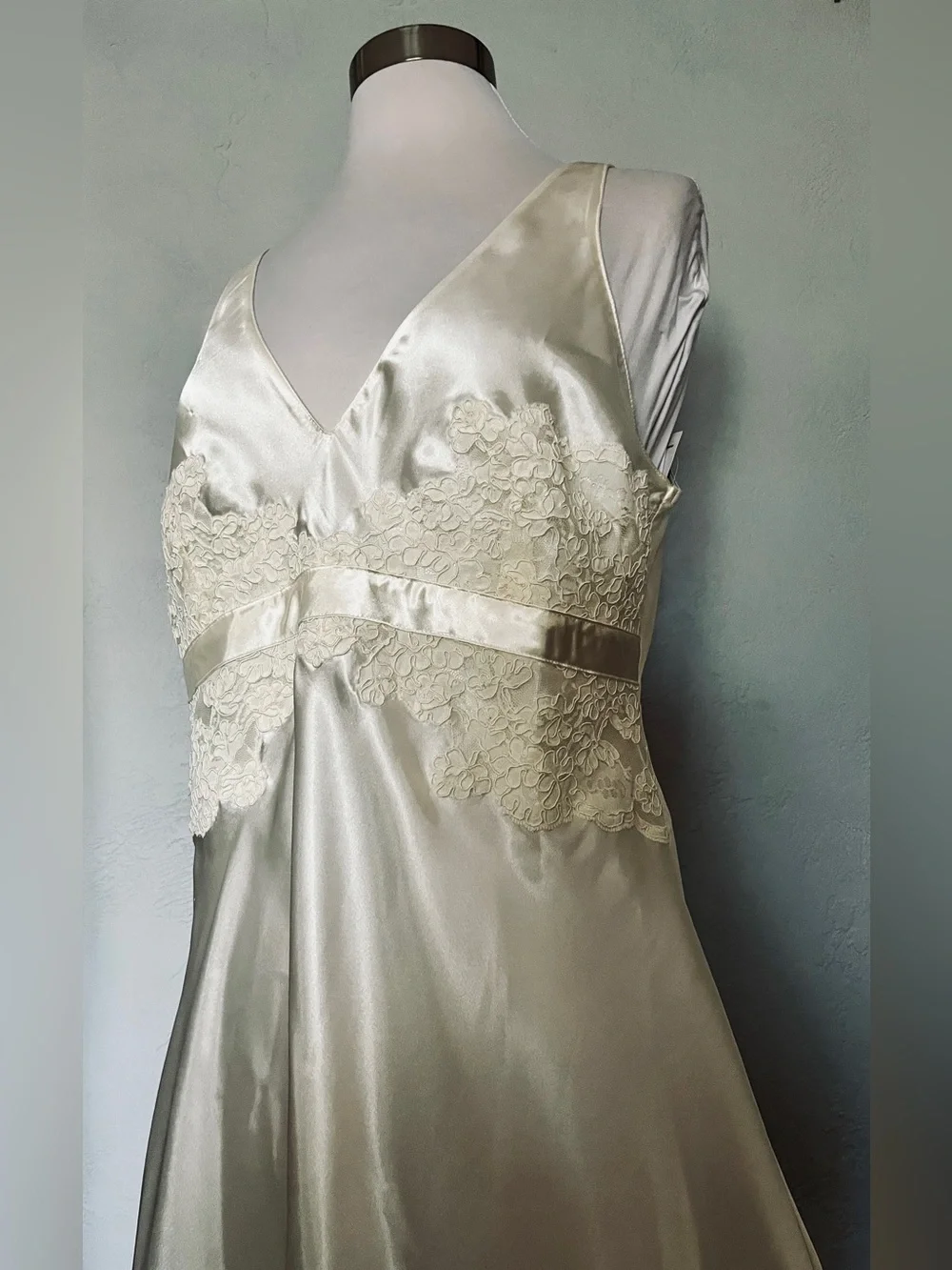 NWT Jones New York Intimates Bridal Slip Dress Nightgown Ivory Lingerie Sz L - Picture 5 of 9